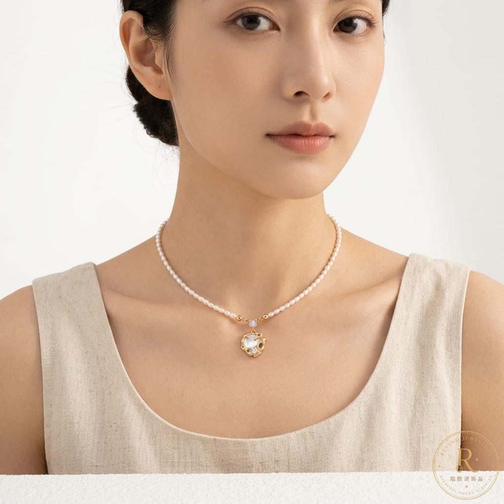 Vintage Pearl Opal Necklace