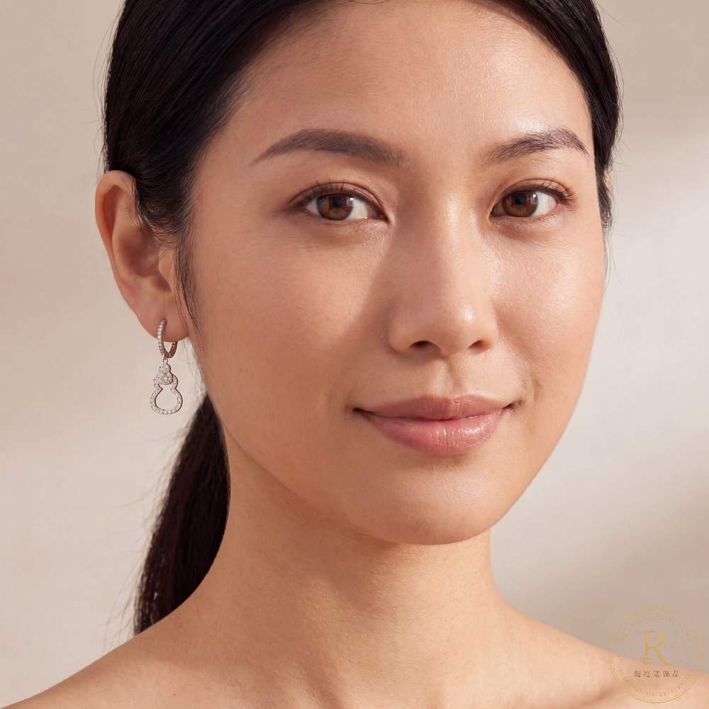 Vintage Crushed Ice Gourd Earrings