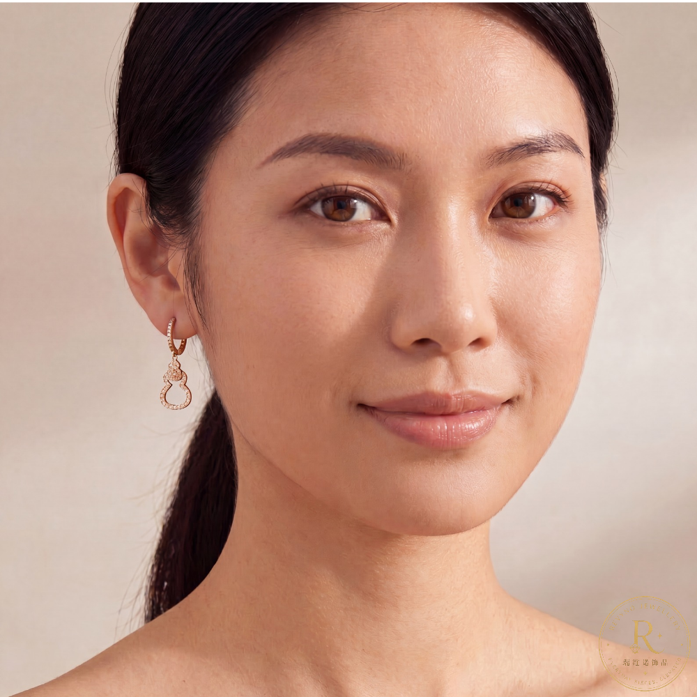 Vintage Crushed Ice Gourd Earrings
