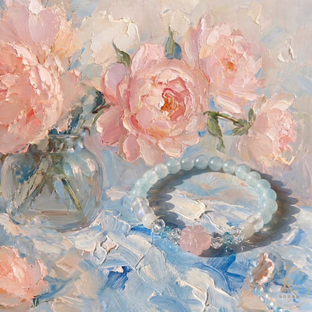 Sea Mist Pink Lotus Bracelet