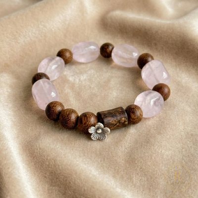 Rose Quartz & Agarwood Bracelet