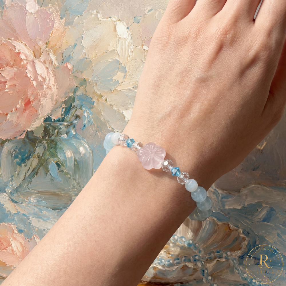 Sea Mist Pink Lotus Bracelet